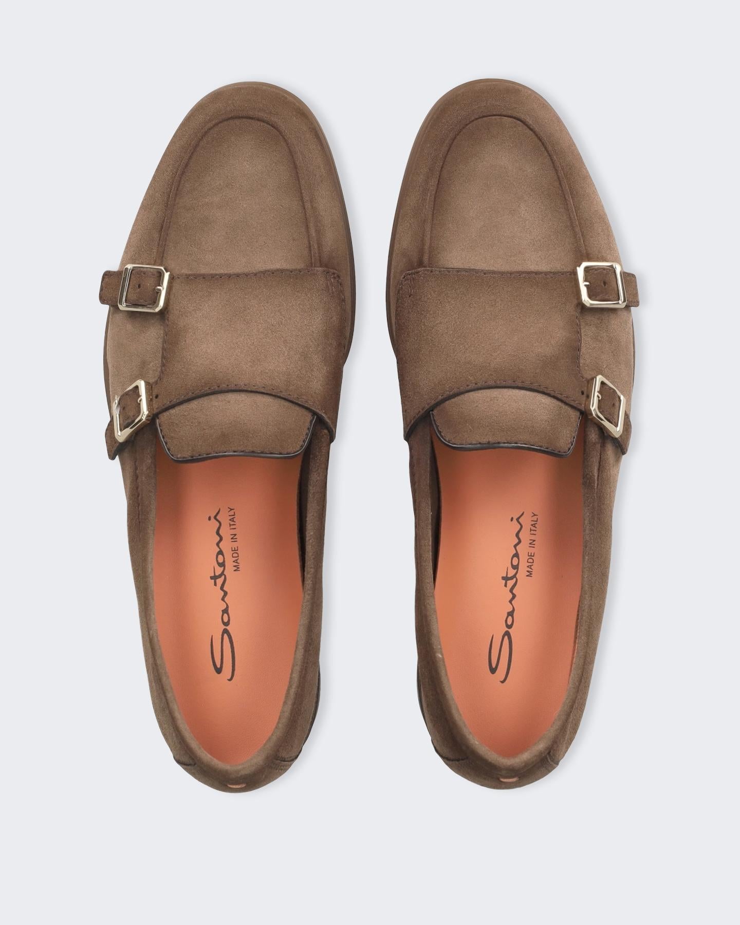 Santoni Heren Double-Buckle Loafer
