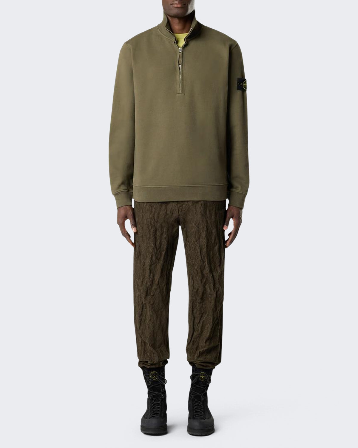 Heren Half Zip Sweater Groen
