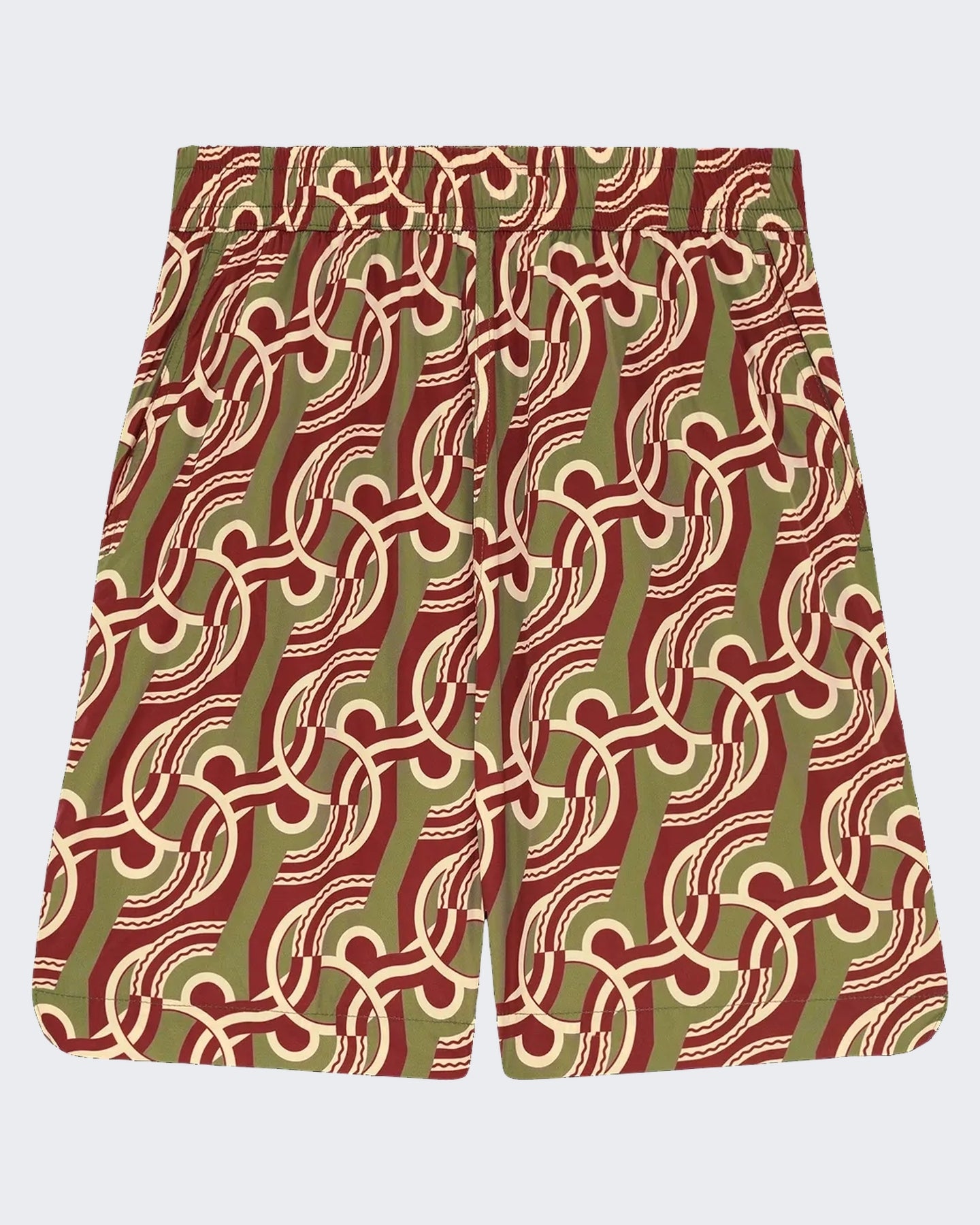 Heren Chain Link Monogram Swimsuit Zwart