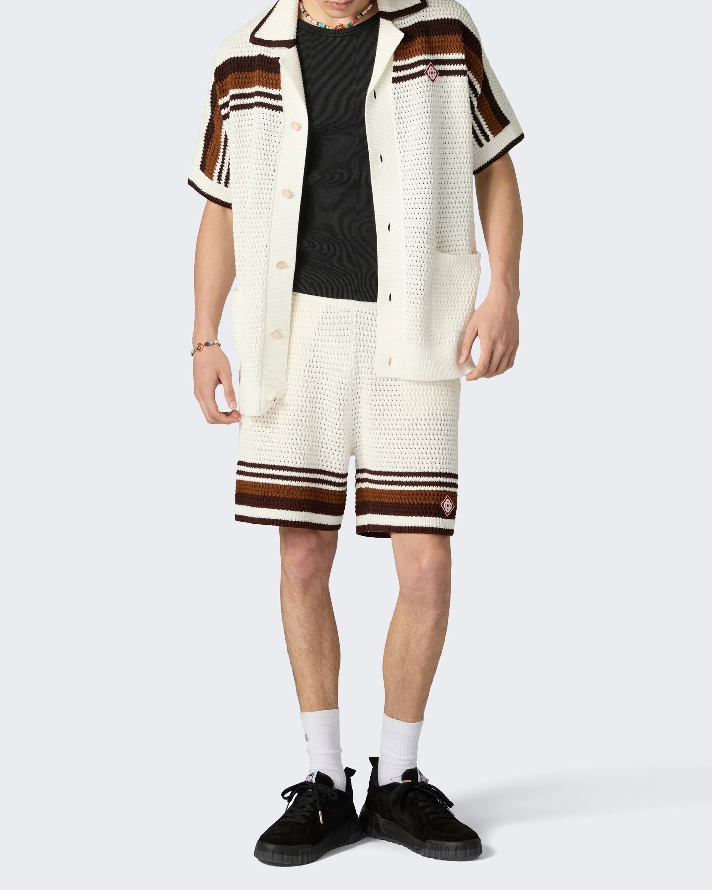 Heren Crochet Shorts Wit