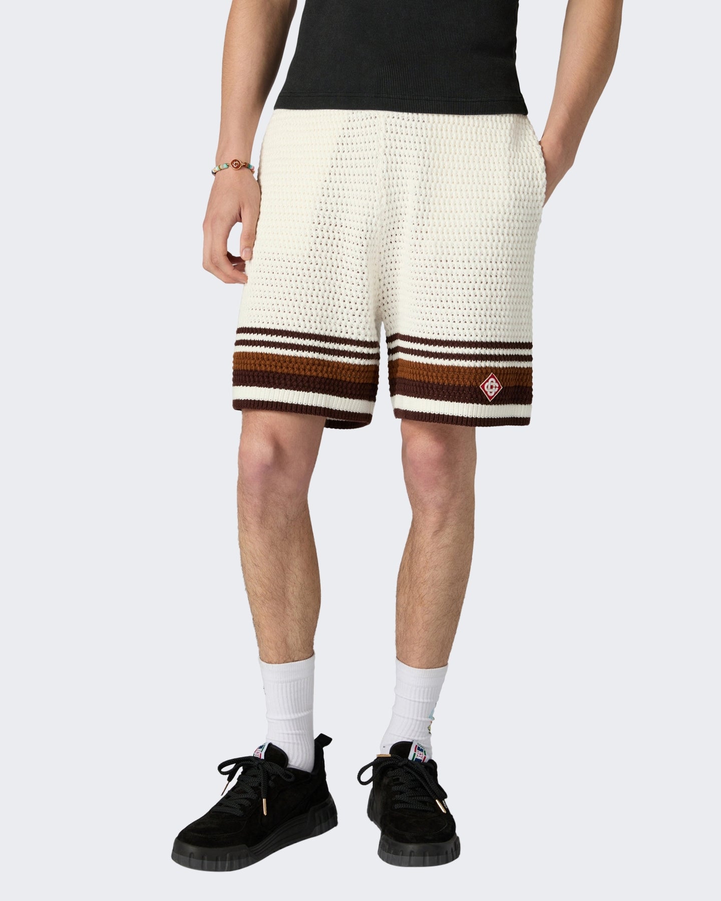 Heren Crochet Shorts Wit
