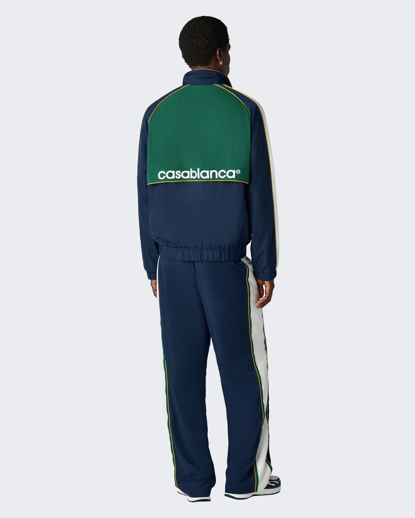 Heren Cc Applique Colourblock Windbreaker Jacket Wit