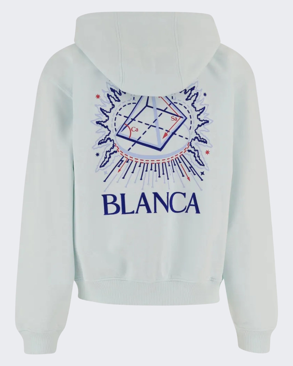 Heren Celestial Pyramid Flock Printed Classic Zip Up Hoodie Celestial Pyramid Blauw