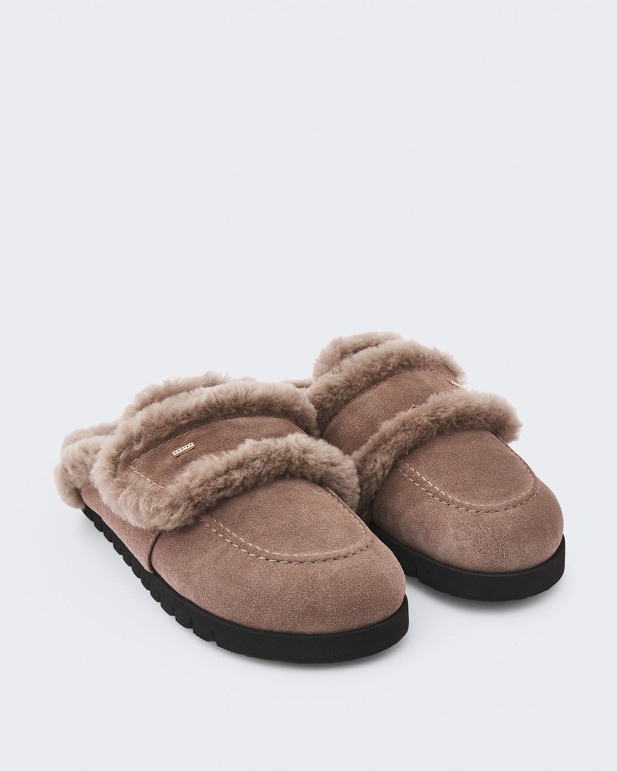 Damen Teddy Furry sneaker met bont Grau