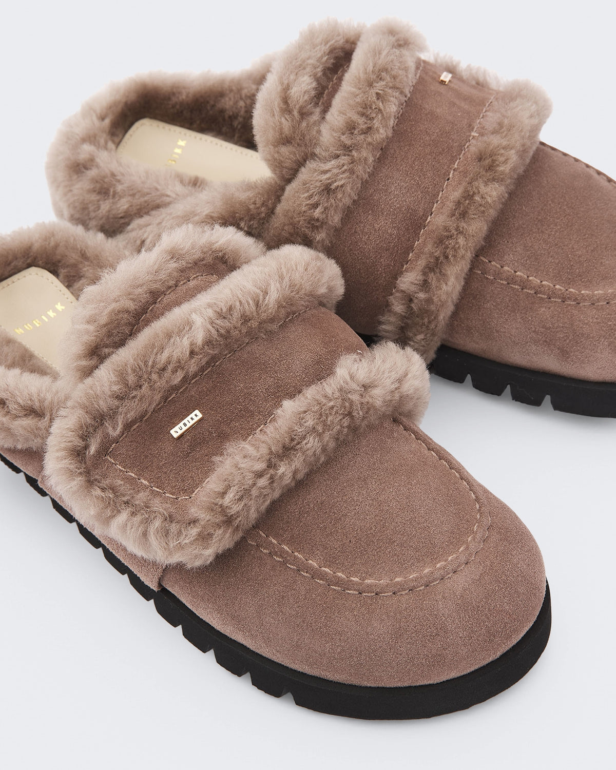 Dames Teddy Furry sneaker met bont Grijs