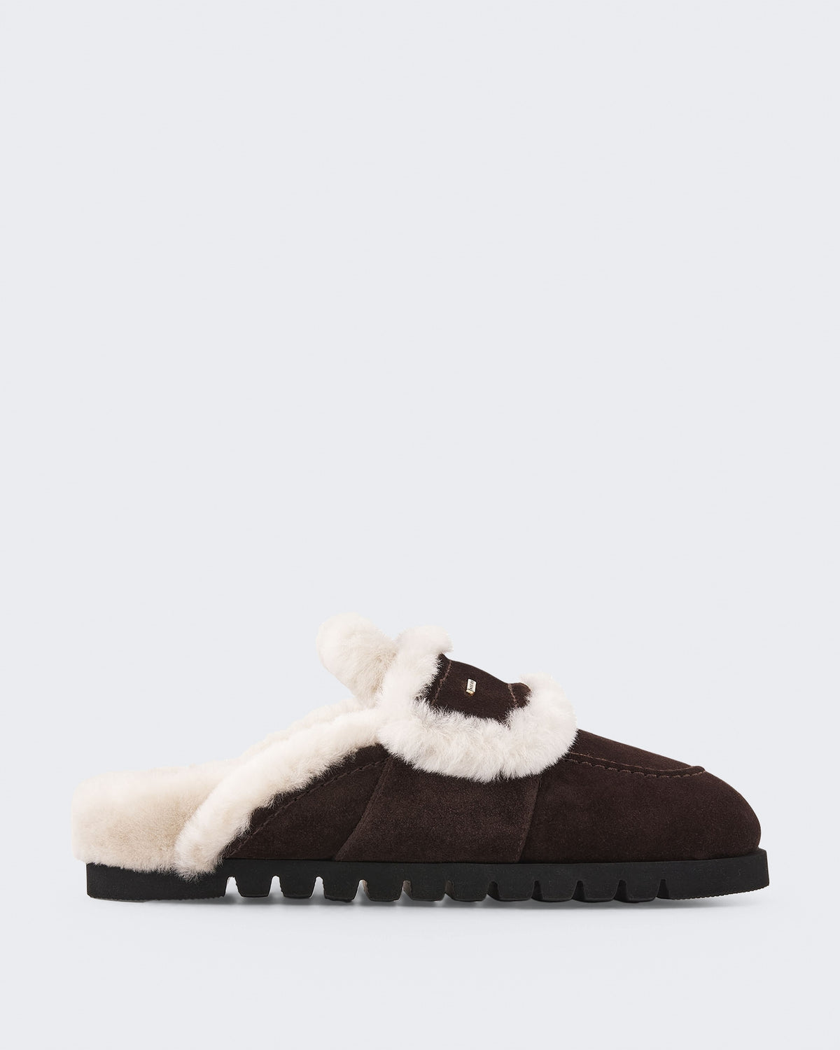 Damen Teddy Furry sneaker met bont Braun