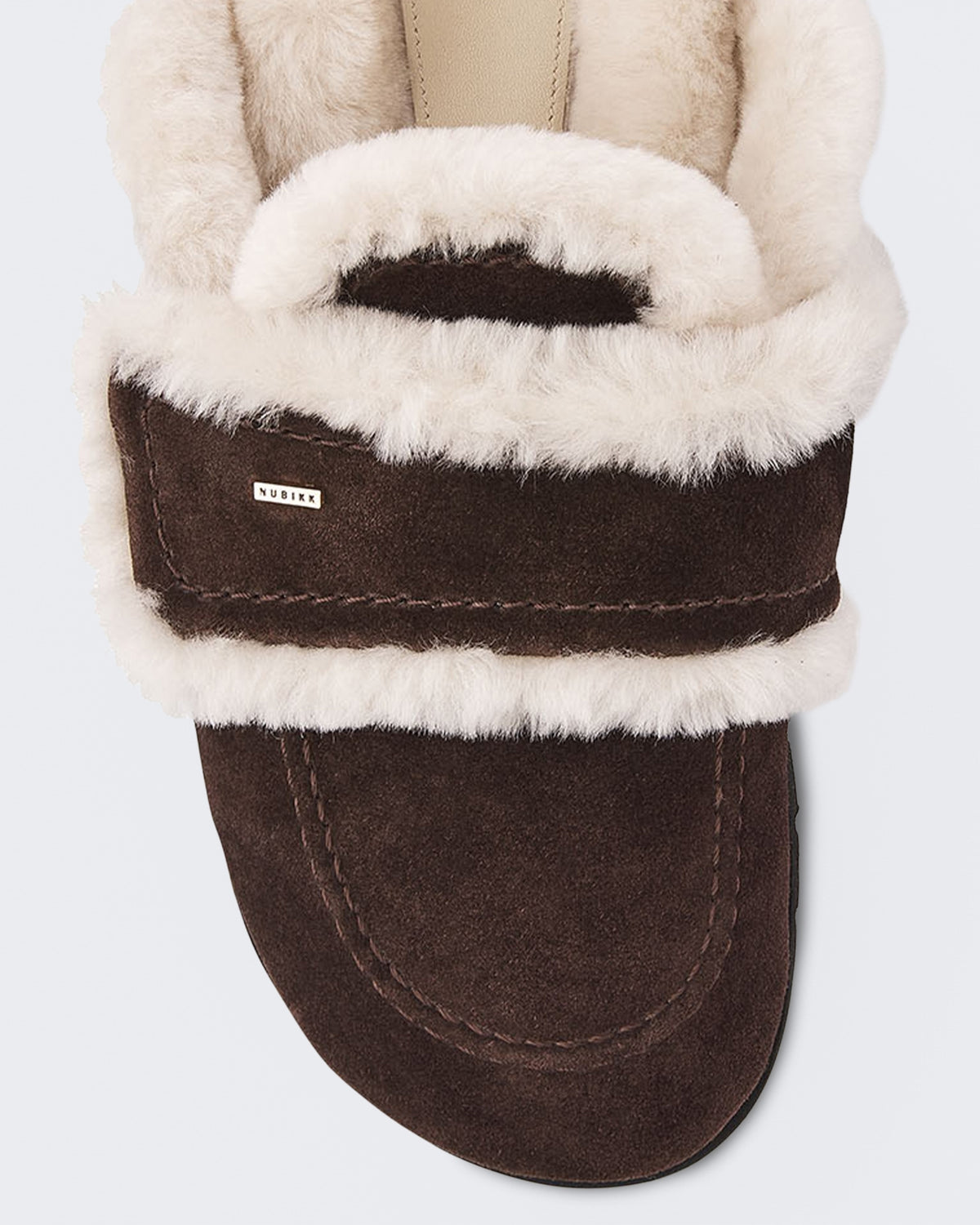 Damen Teddy Furry sneaker met bont Braun