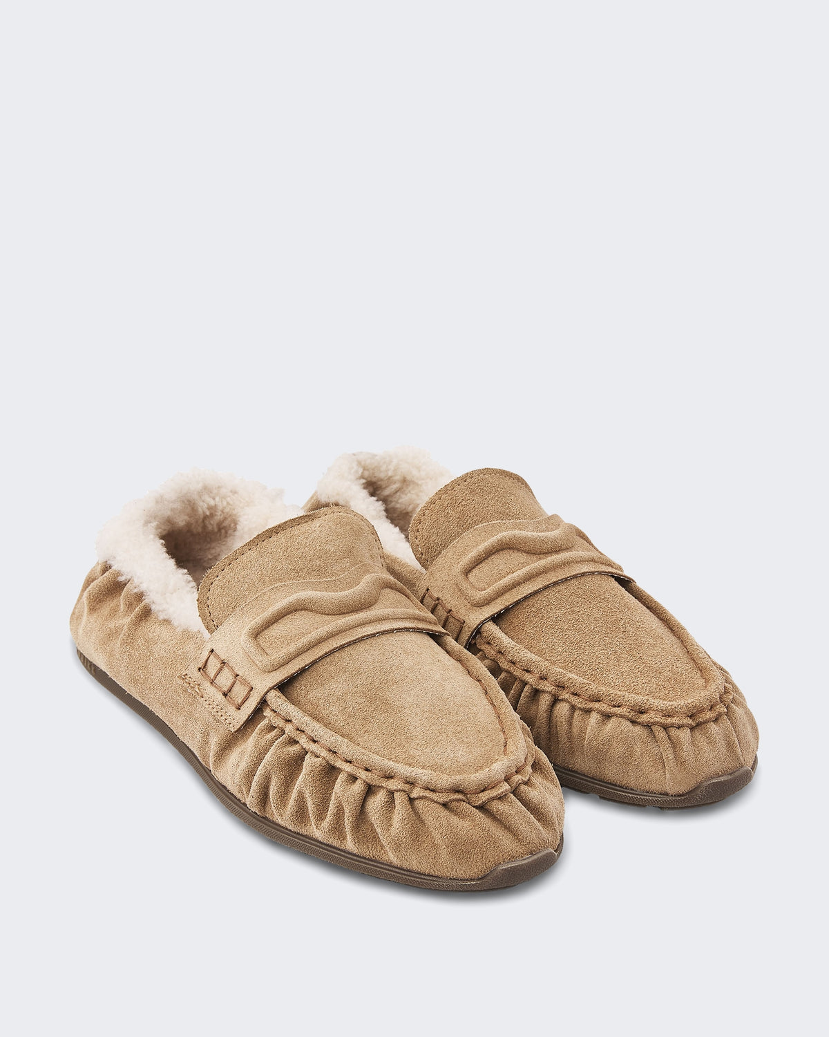 Dames Riley Mio Fur sneakers met bont Beige