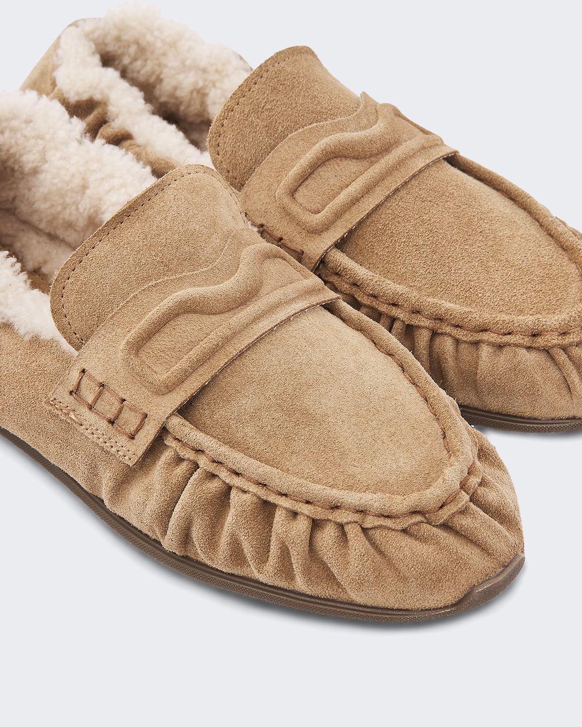 Dames Riley Mio Fur sneakers met bont Beige