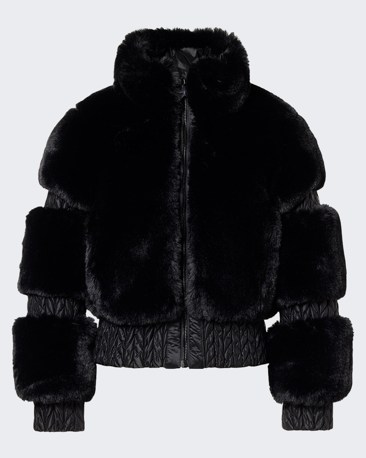 Dames Skijack Furry zwart