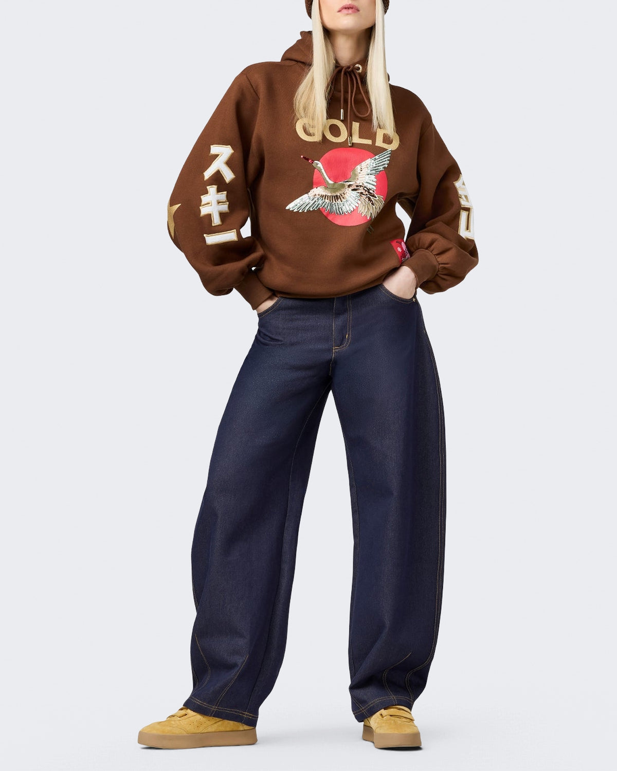 Damen Hoodie met capuchon deep mocha Braun