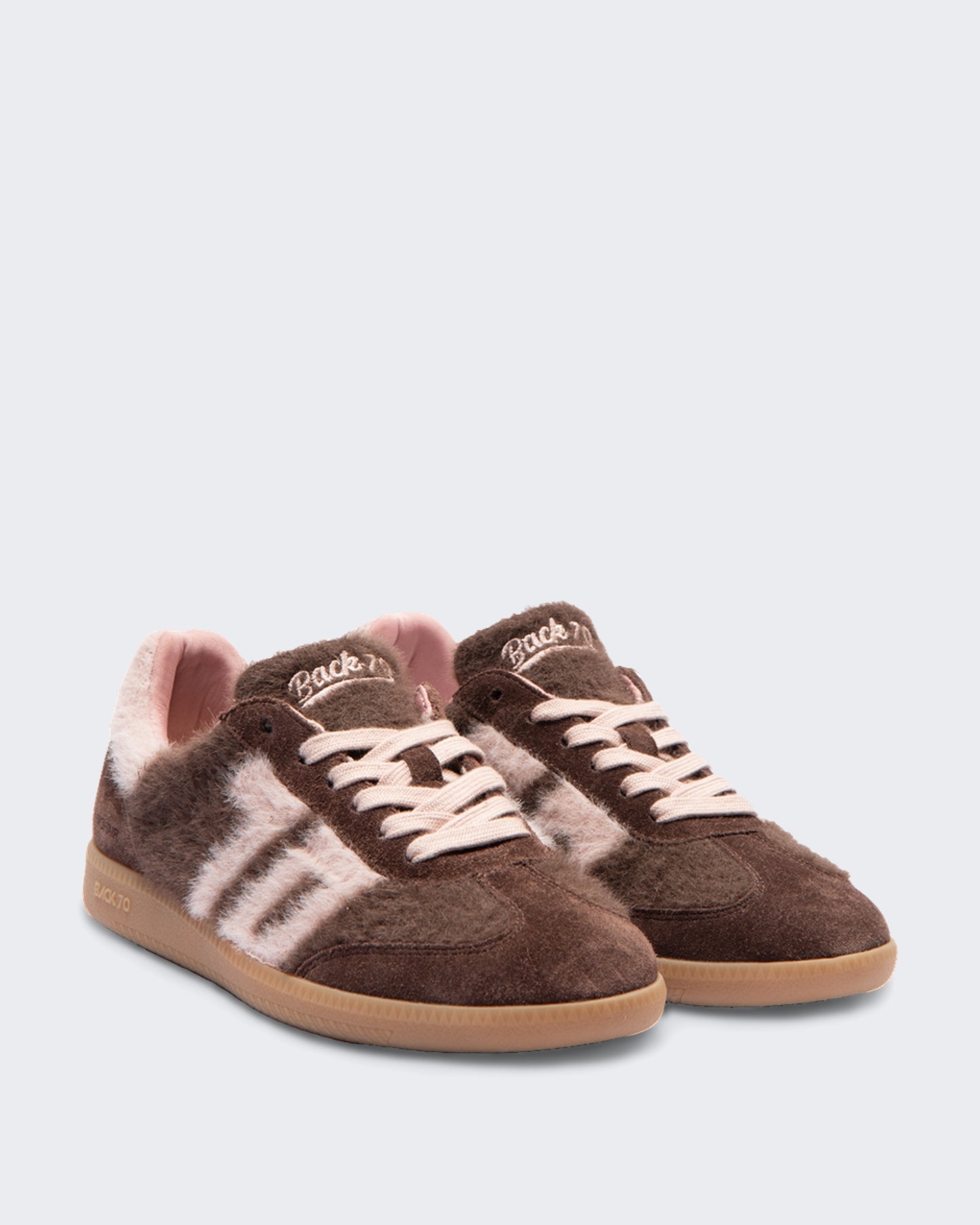 Dames Mohair sneaker met textuur Roze