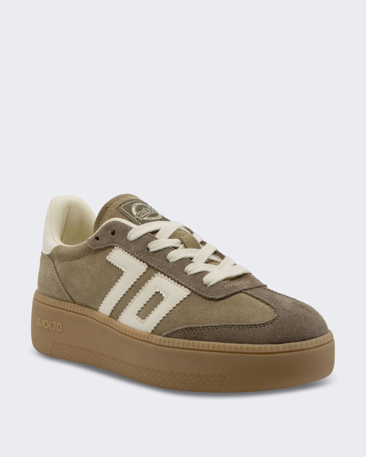 Dames XXL sneaker suede beige