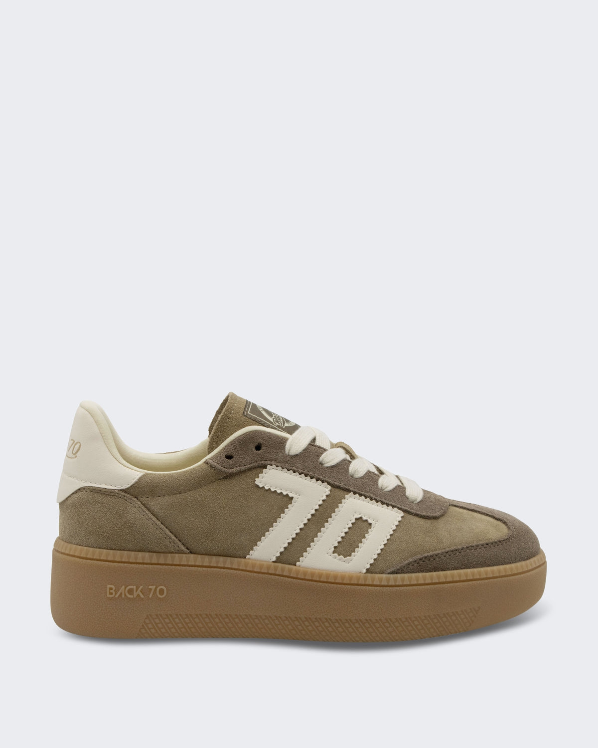 Dames XXL sneaker suede beige