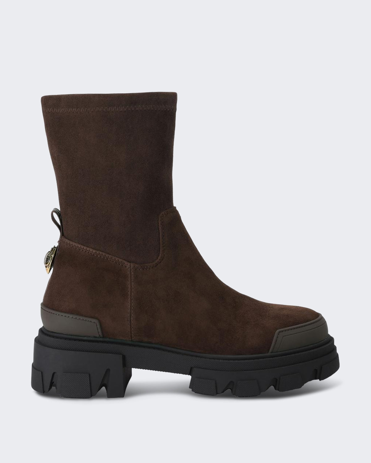 Damen 225-Stomp Sock Ankle-Dk.Brn Com-Suede/Other 35 Braun