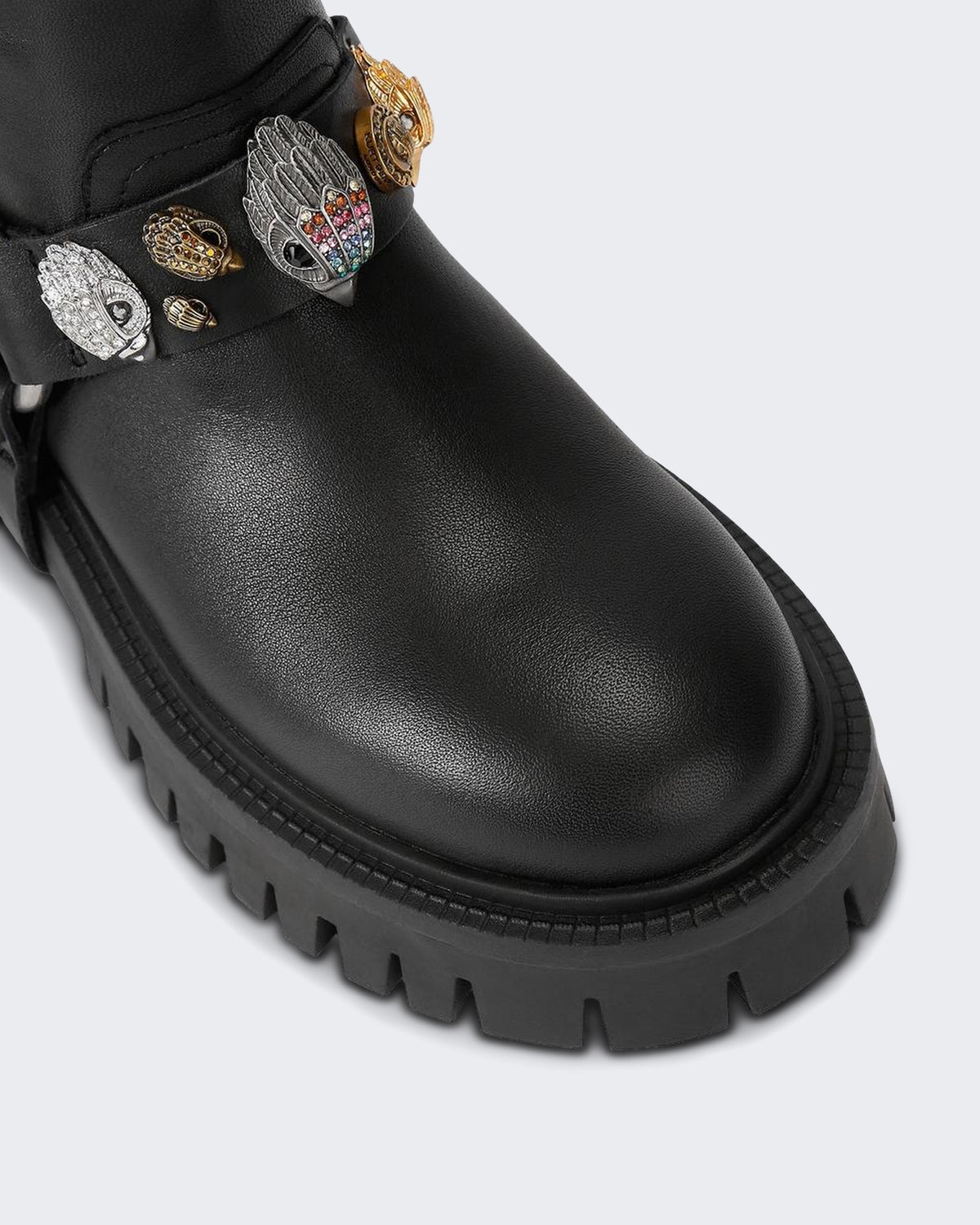 Dames 225-Eagles Harness Biker-Black-Leather Zwart