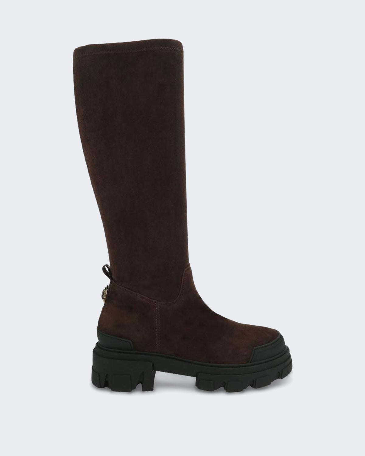 Dames 225-Stomp Sock Knee-Dark Brown-Suede/Other Bruin