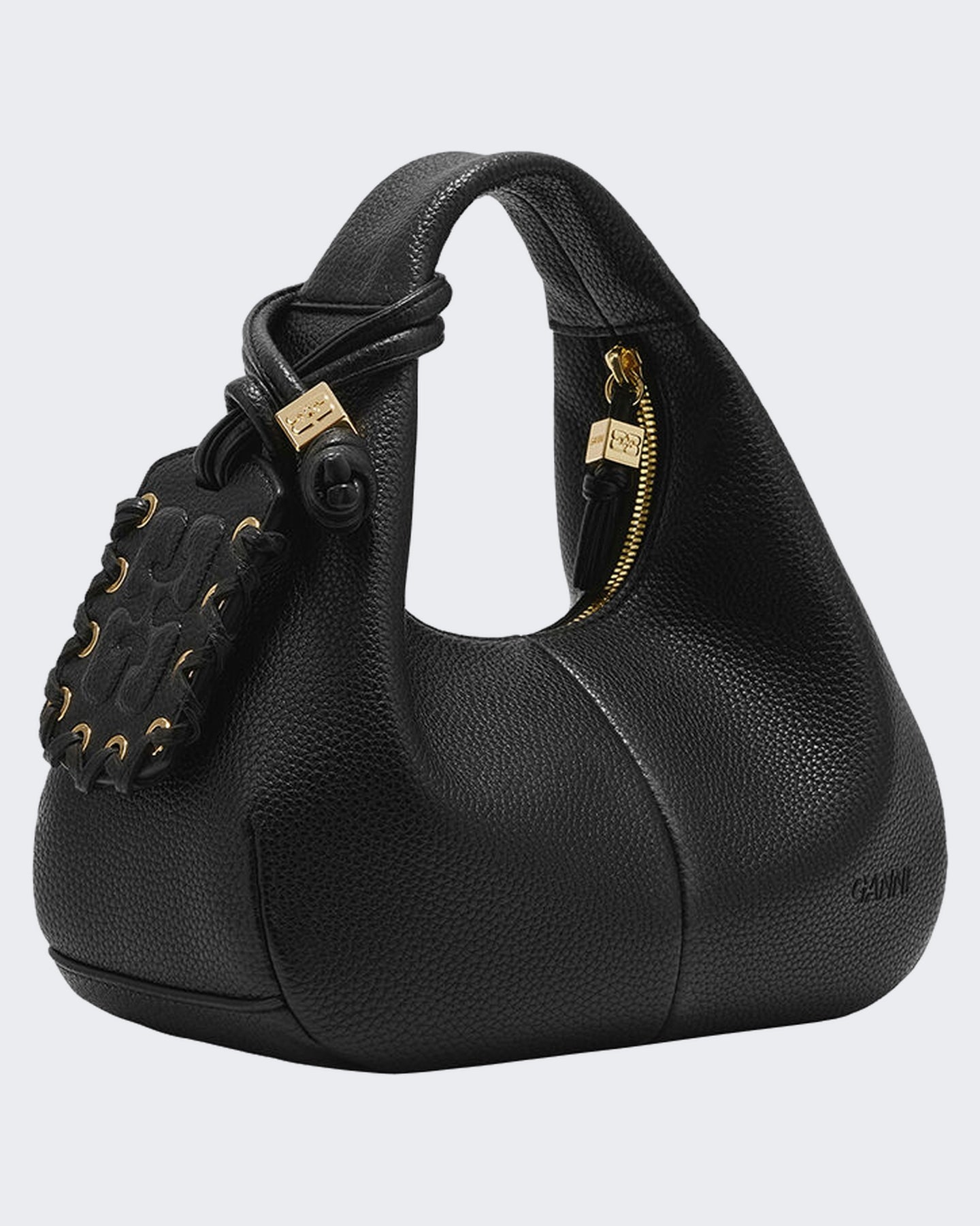 Dames Hobo Mini gegreineerde Zwart