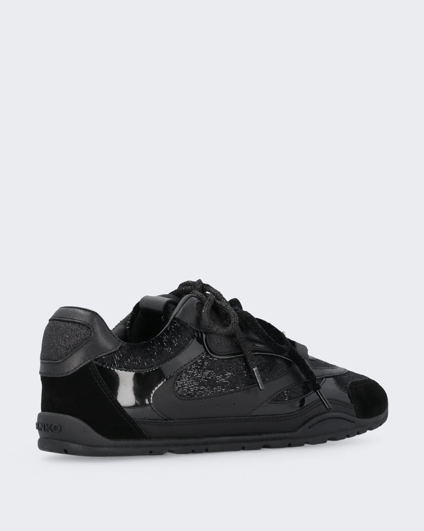 Dames Yulia sneaker van leer en fluweel met Zwart