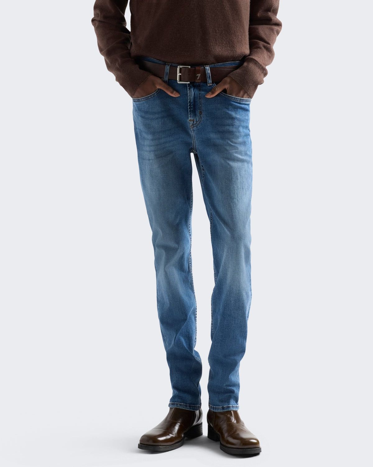 7 For All Mankind Heren Slimmy Brief jeans Blauw - foto 2