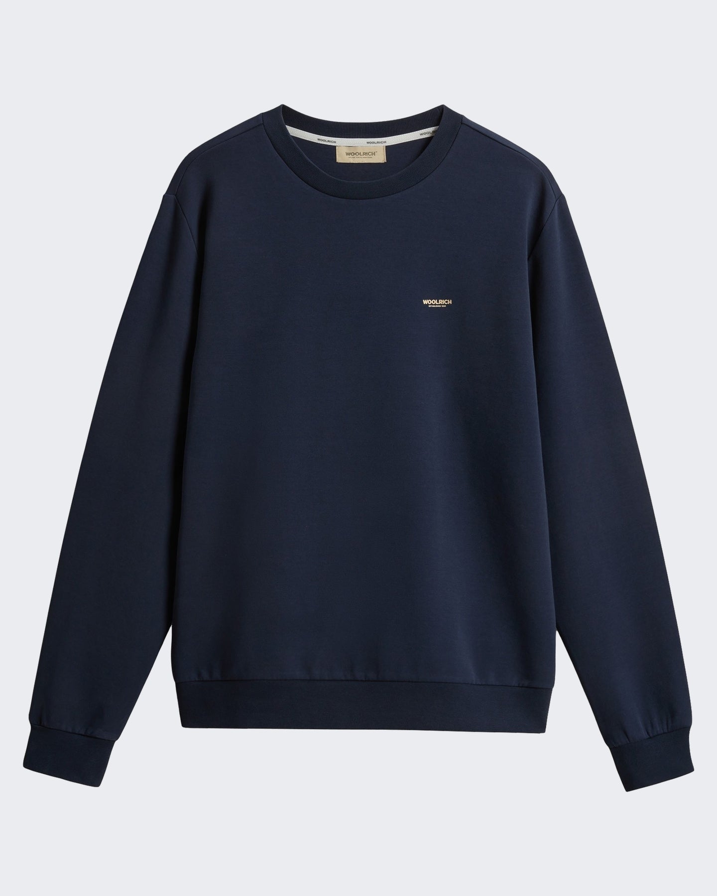 Heren Logo sweater met ronde hals Blauw