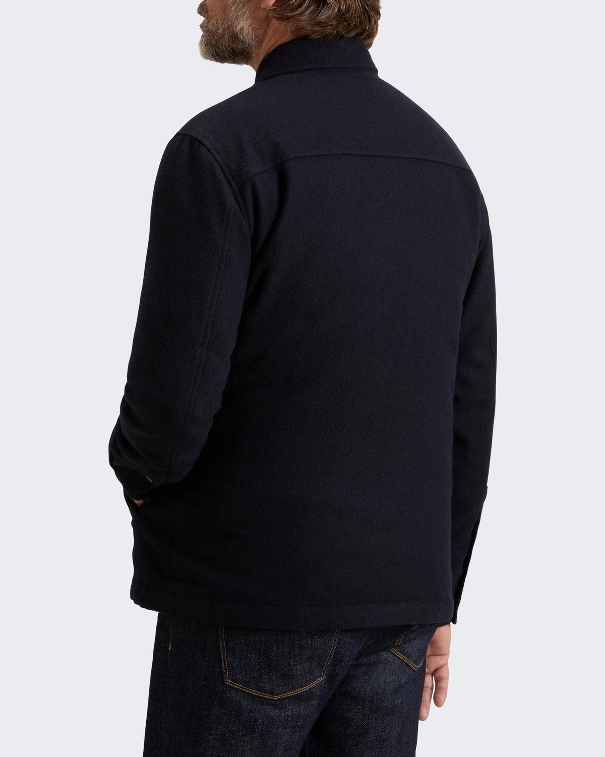 Heren Wool Alaskan shirt jacket Blauw