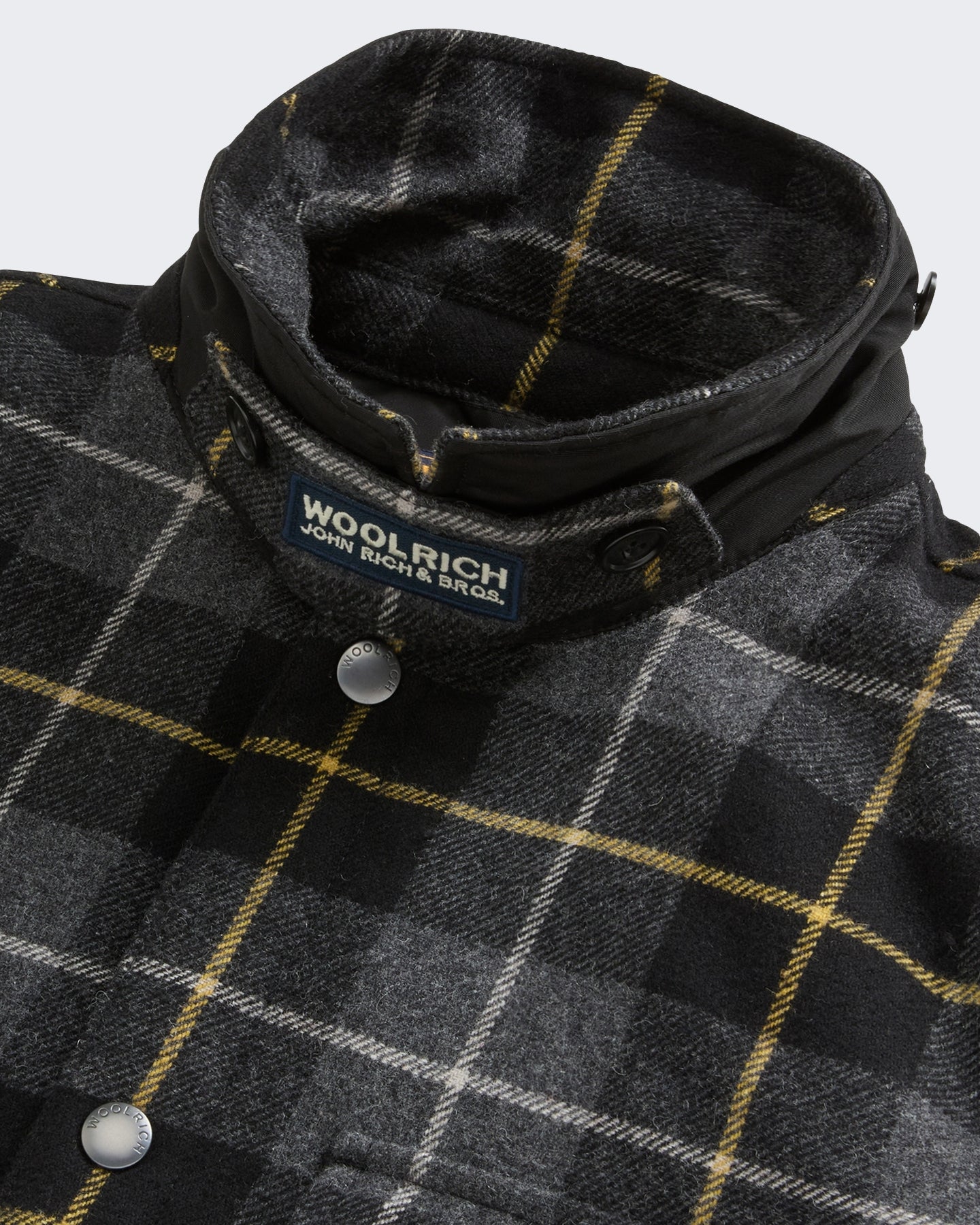 Heren Wool Alaskan shirt jacket met ruitmotief Zwart