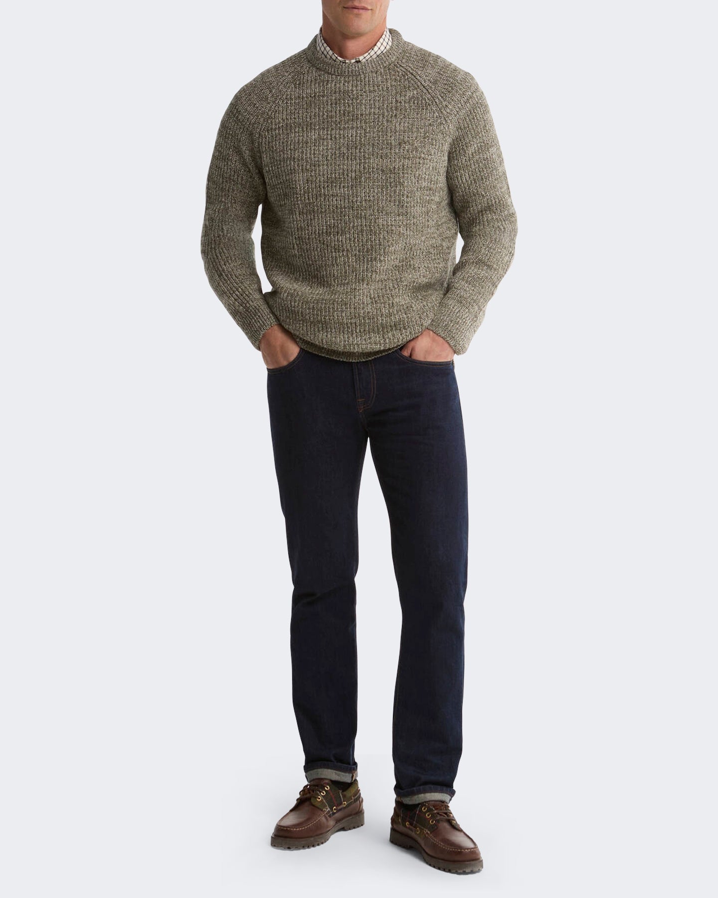 Herren Horseford Pullover met ronde hals Grün