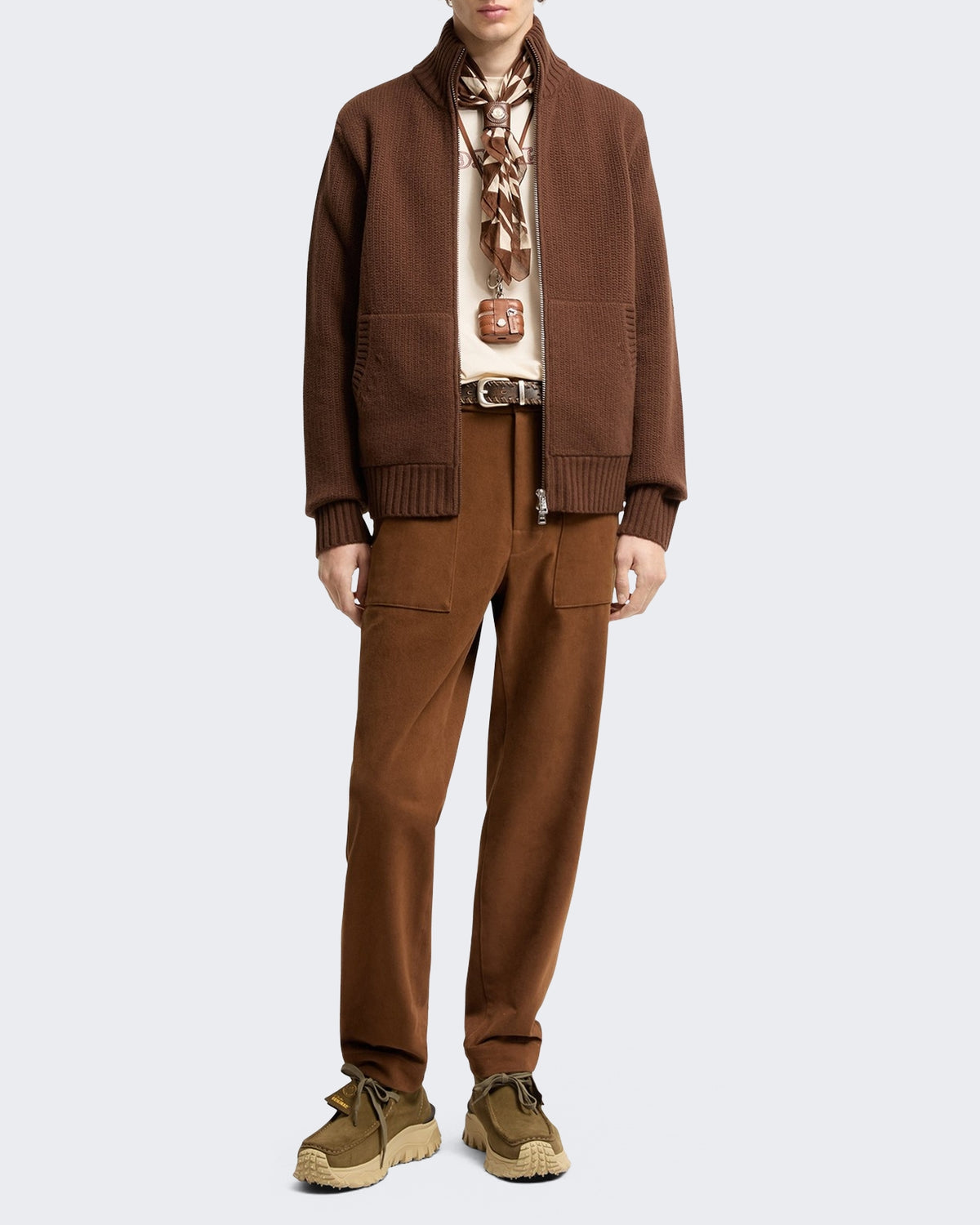 Herren Cardigan van Beige
