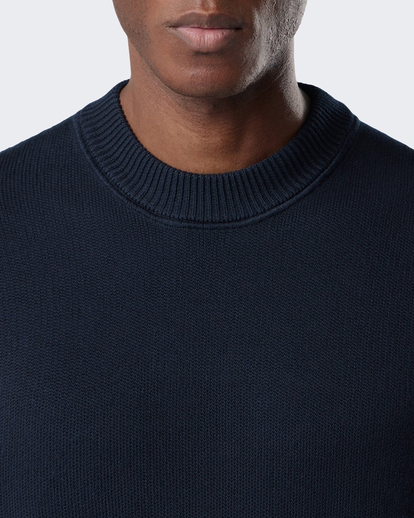 Heren Crew Neck-Blauw Blue-V0020 Blauw
