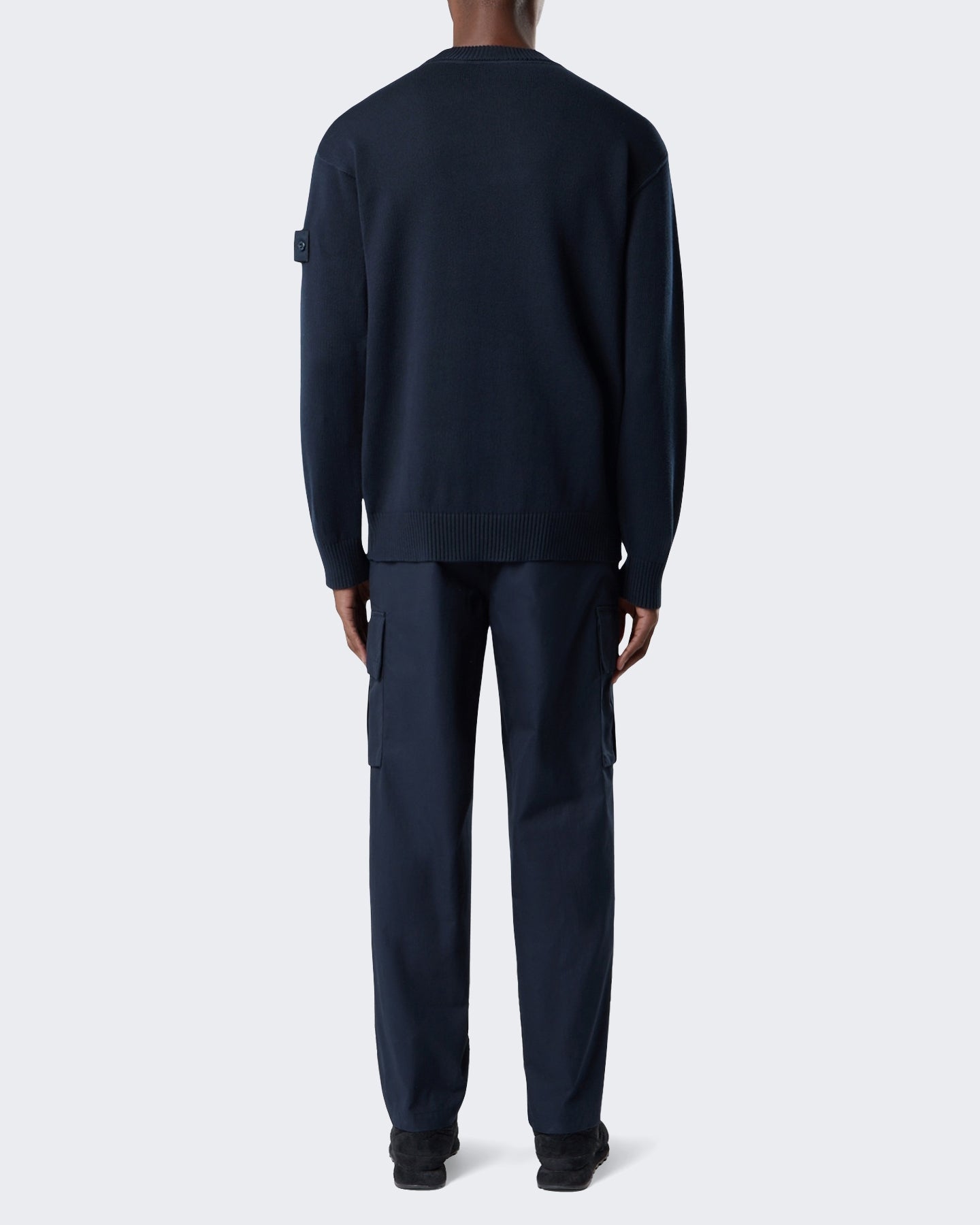 Heren Crew Neck-Blauw Blue-V0020 Blauw