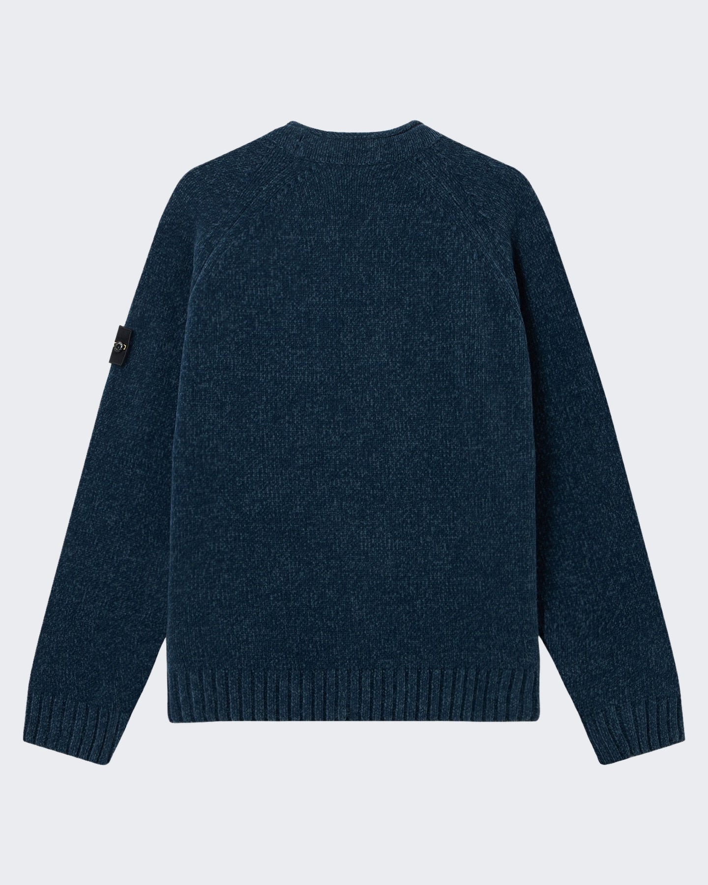 Heren Crew Neck-Steel Blue Melange-V0m2b Blauw