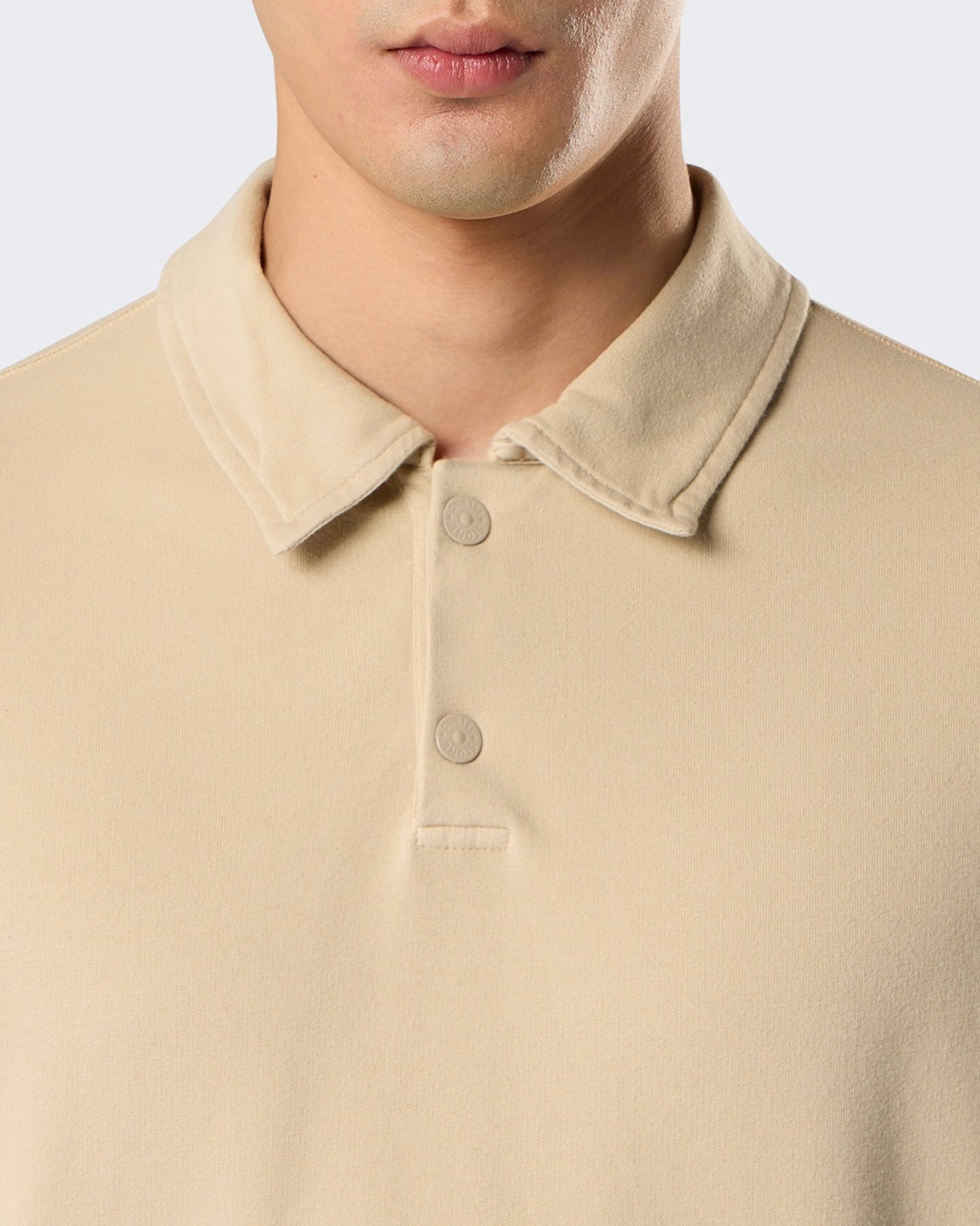 Heren Ls Polo-Beige-V0090 Beige