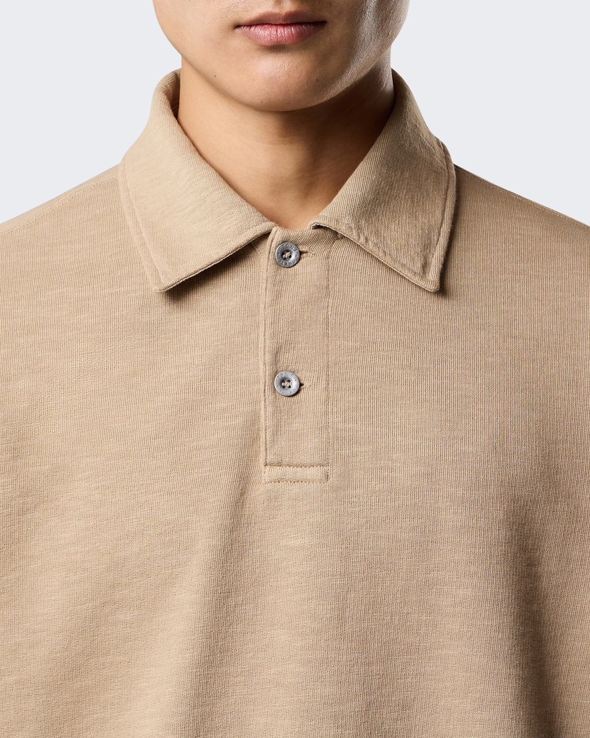 Herren Ls Polo-Biscuit-V0094 Beige