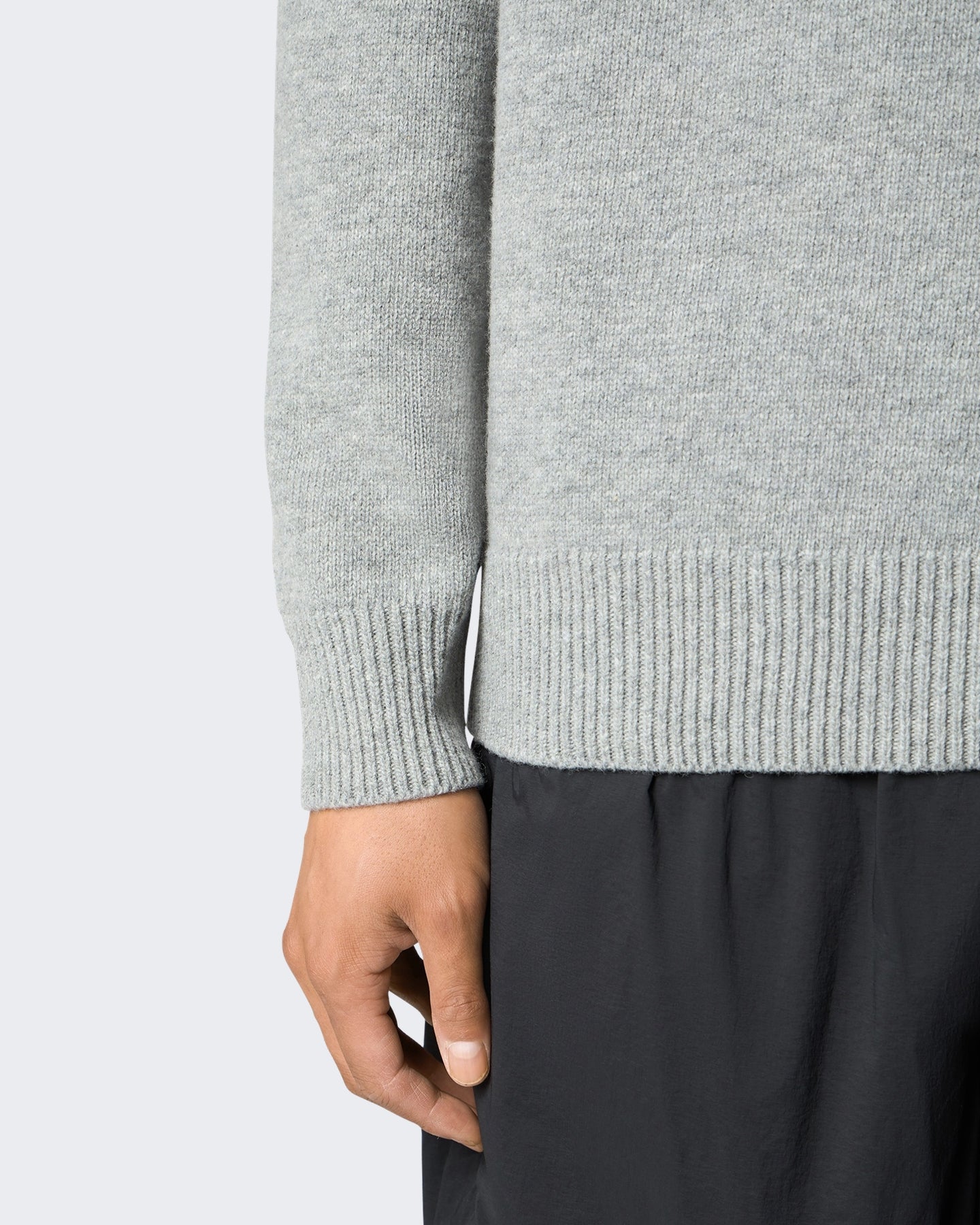 Heren Ls Polo-Grey Melange-V0m60 Grijs