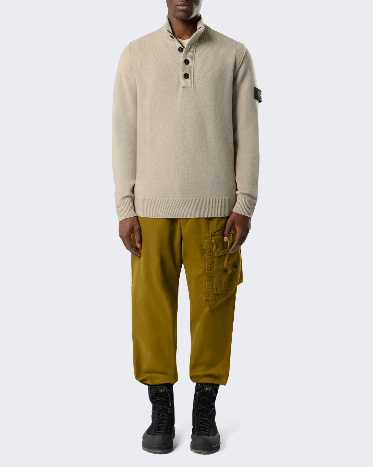 Heren Ls Polo-Beige-V0095 Beige