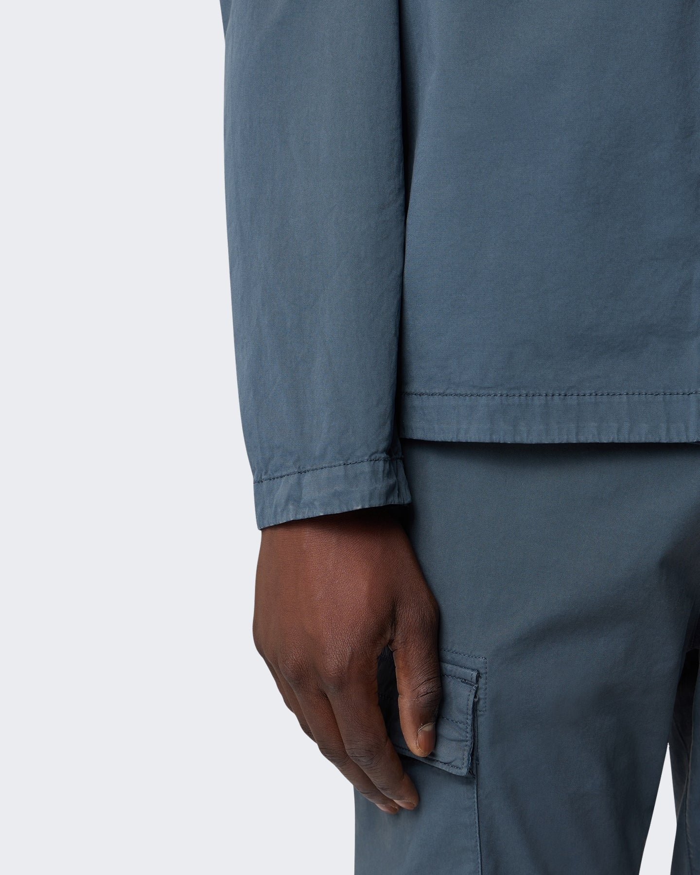 Heren Overhemd slate blue Blauw