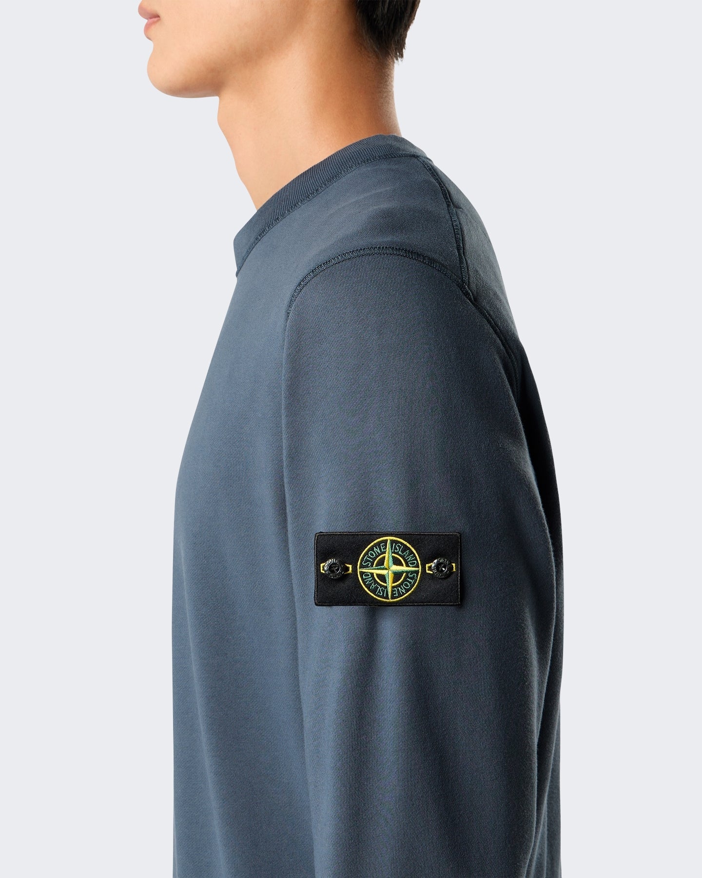 Heren Sweatshirt-Slate Blu-V002e Blauw