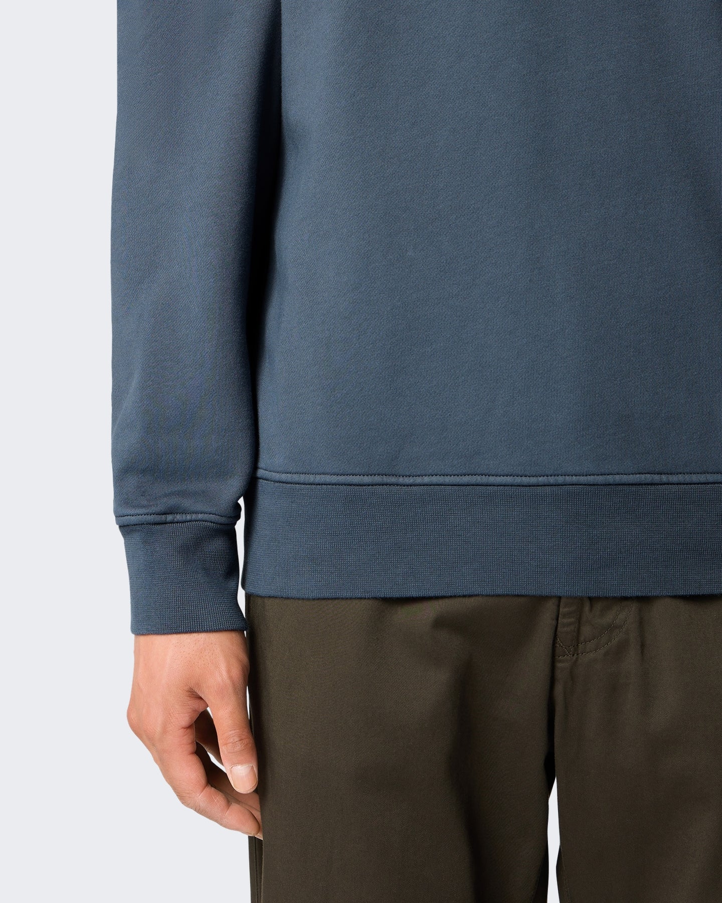 Heren Sweatshirt-Slate Blu-V002e Blauw
