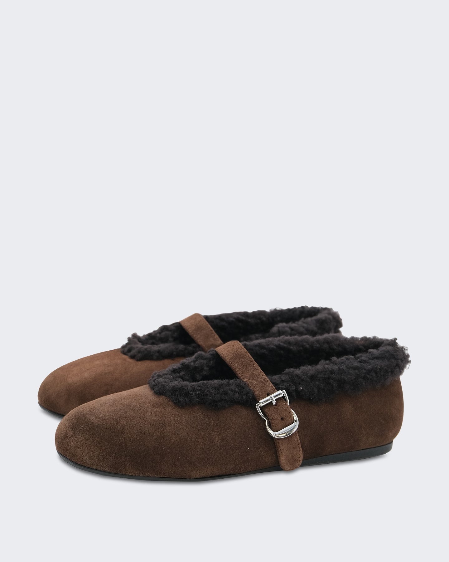 Dames Ballerina's met gevlochten detail Bruin