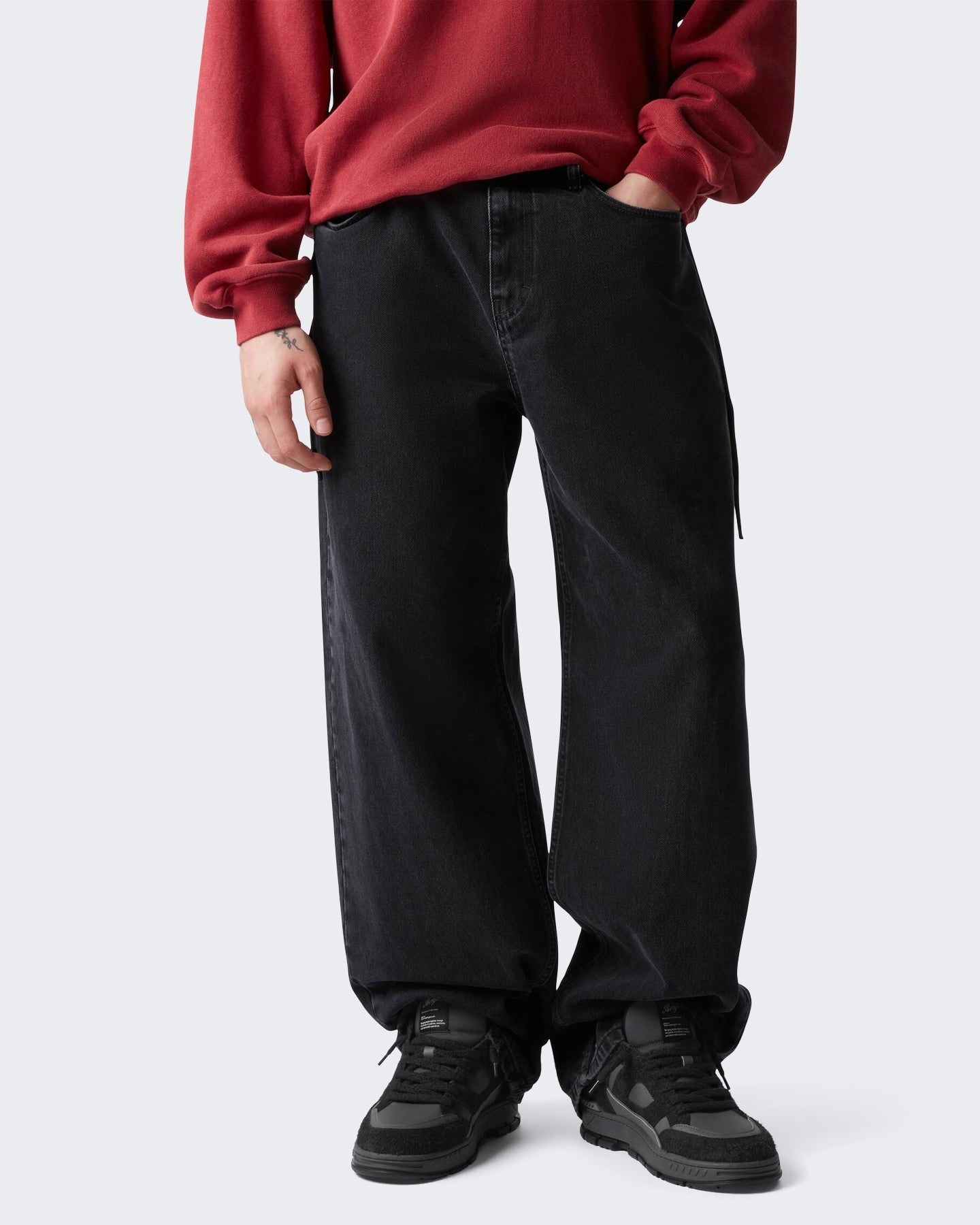 Heren Area Lo Fluffy sneaker zwart