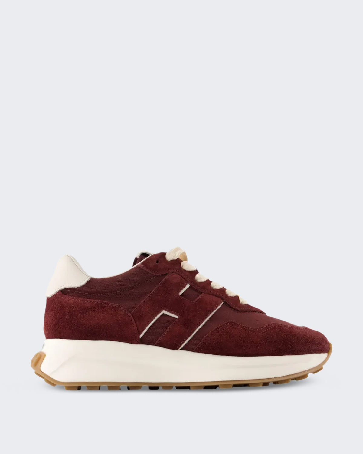 Dames Sneaker met vetersluiting H641 Rood
