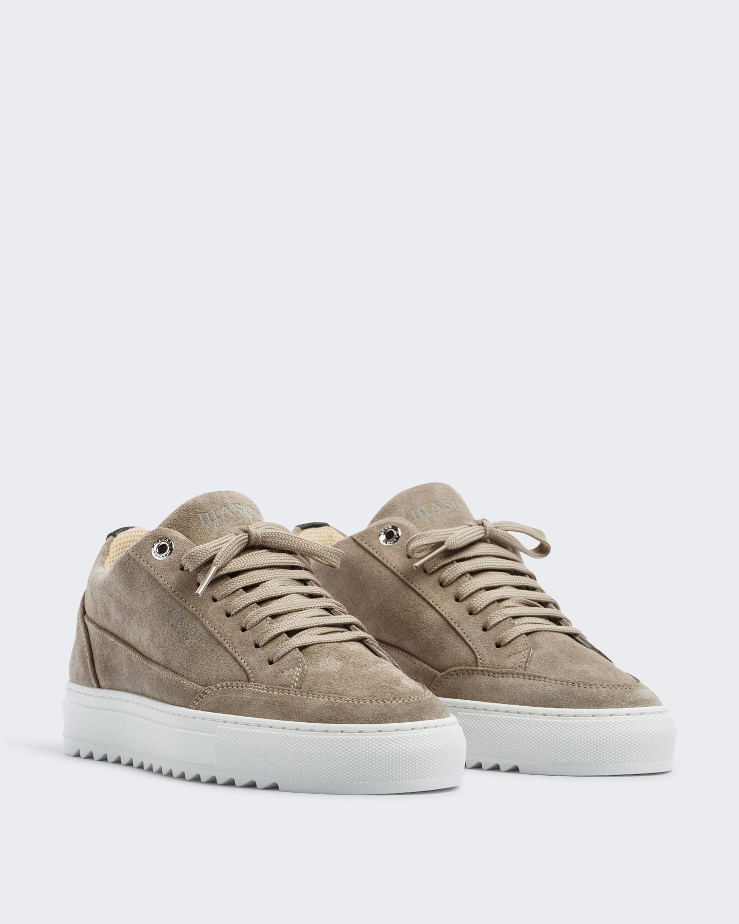 Heren Nativo leren sneaker in aardetint Aarde