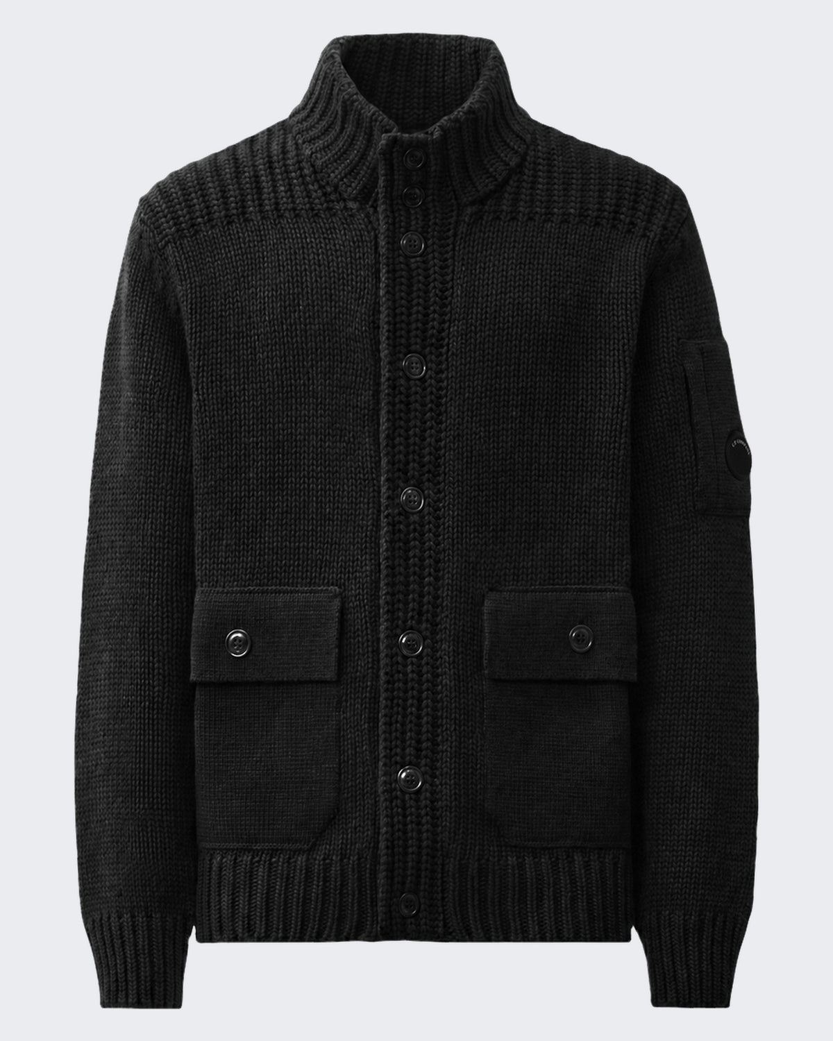 C.P.Company Heren Gebreid vest met knoopsluiting in zwart