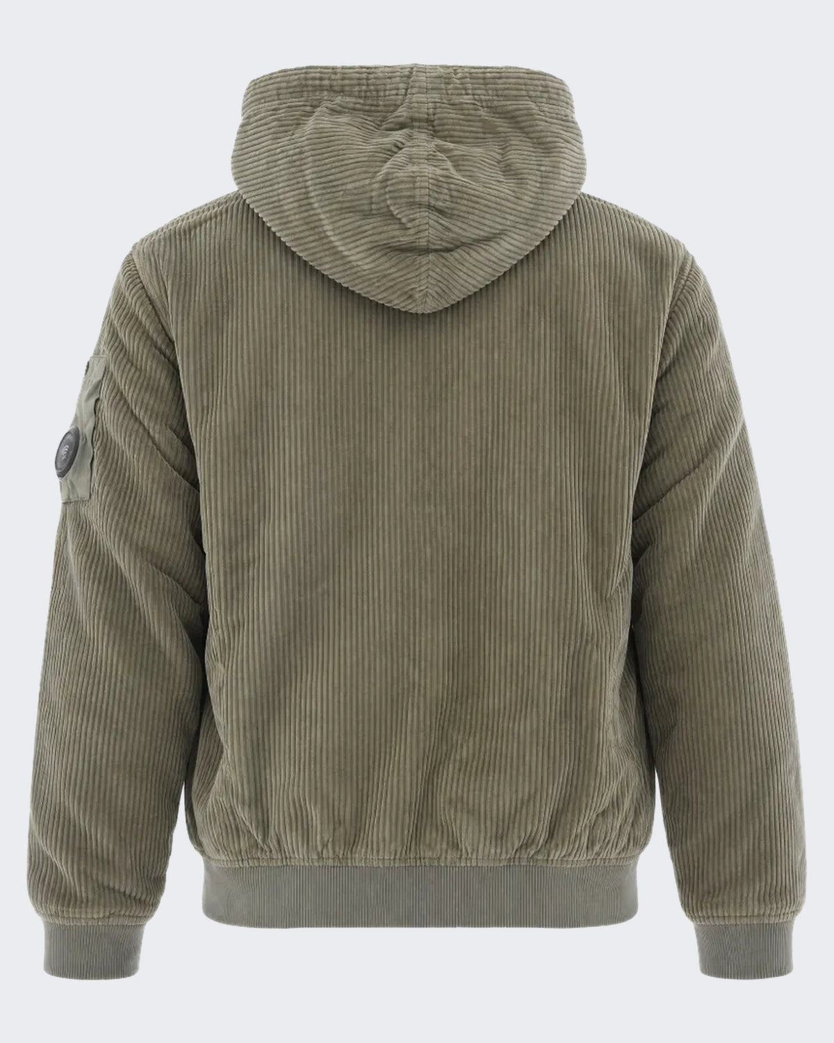Herren Hoodie met open kraag Steengrijs