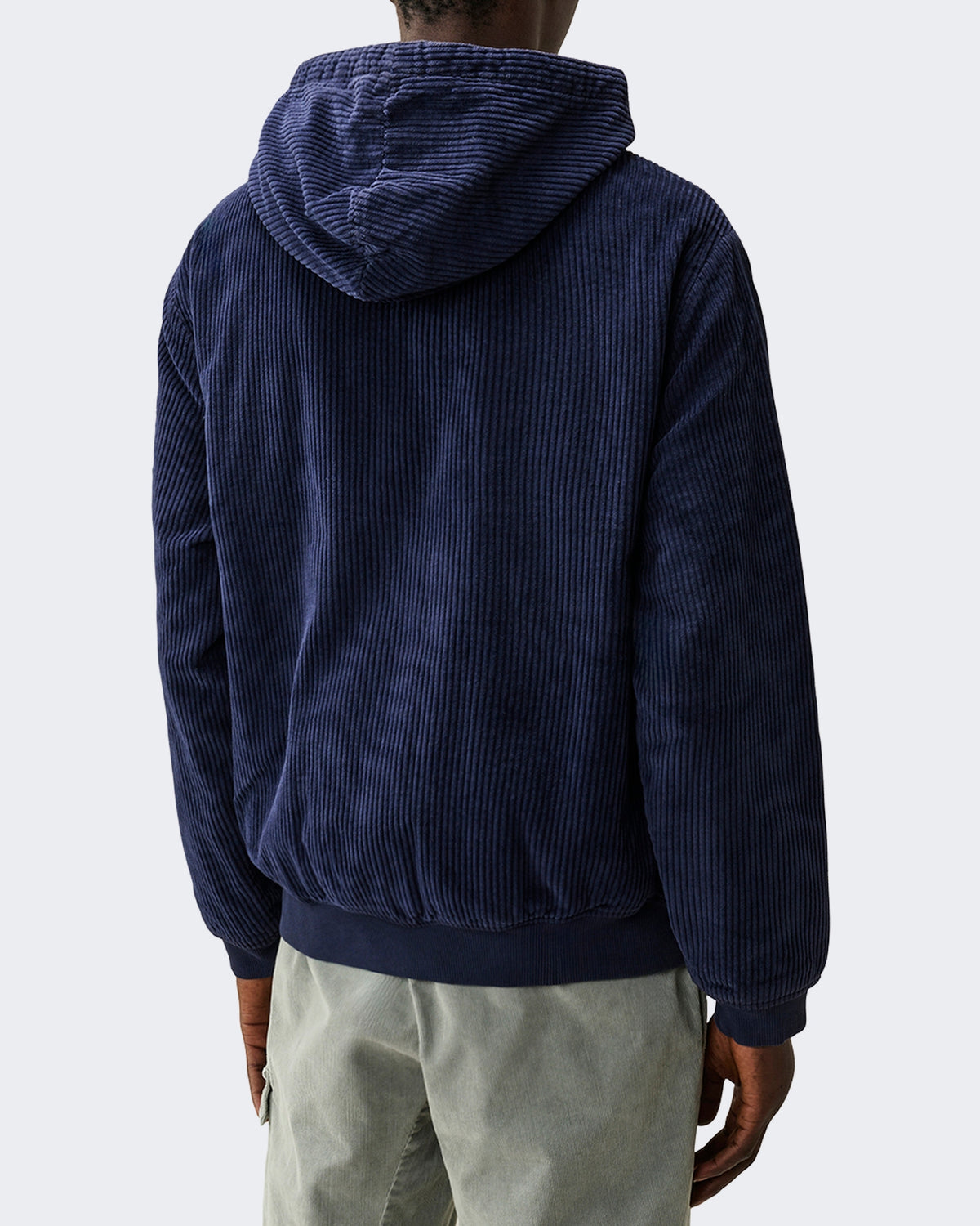 Herren Hoodie met open kraag Blau