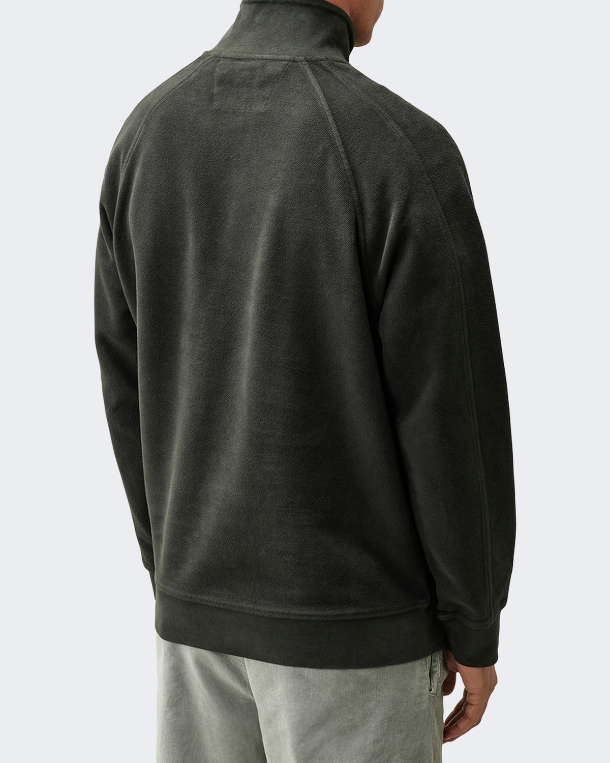 Heren Sweatshirt met polokraag Grijs