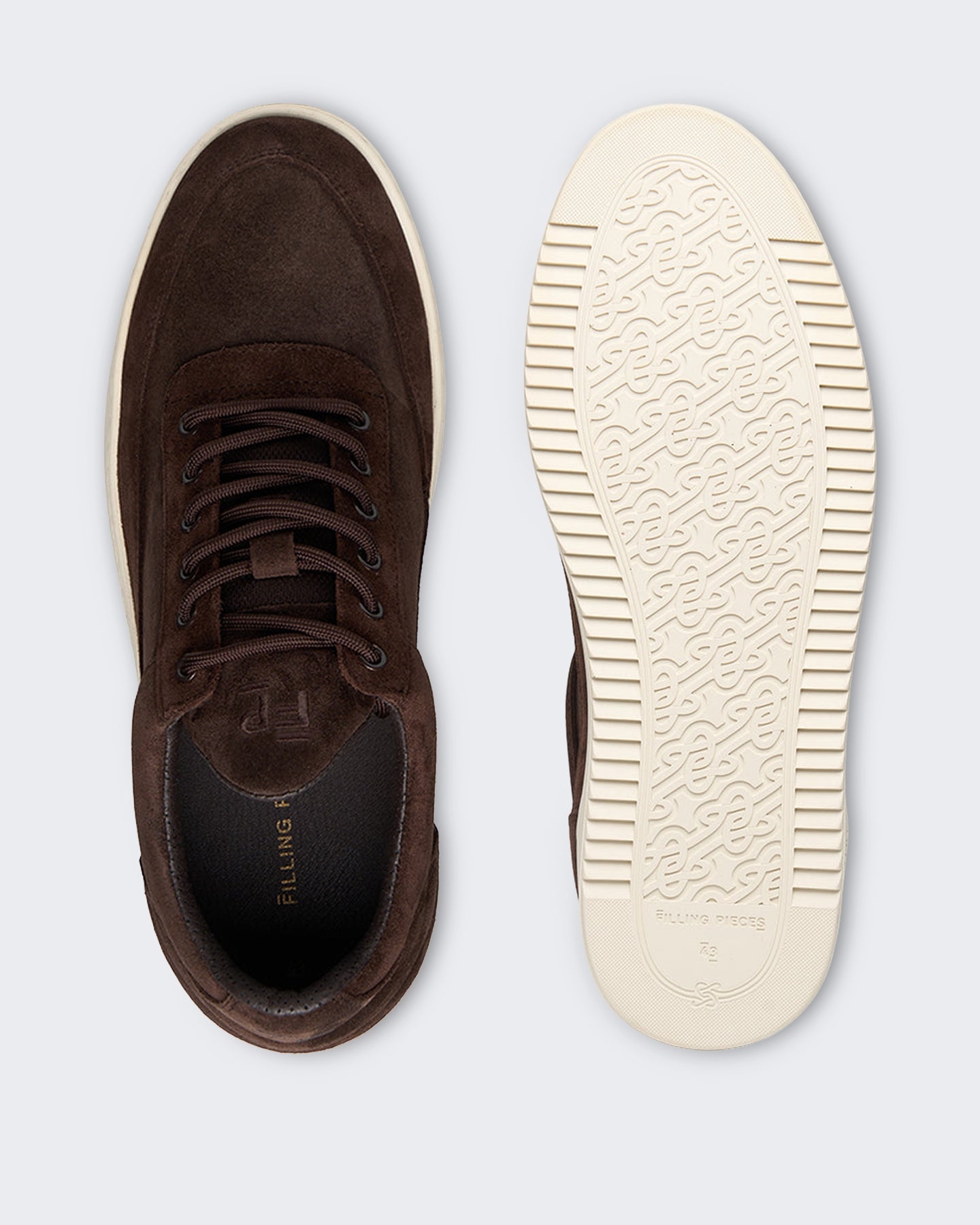 Heren Low-top suède sneaker in Chocoladebruin