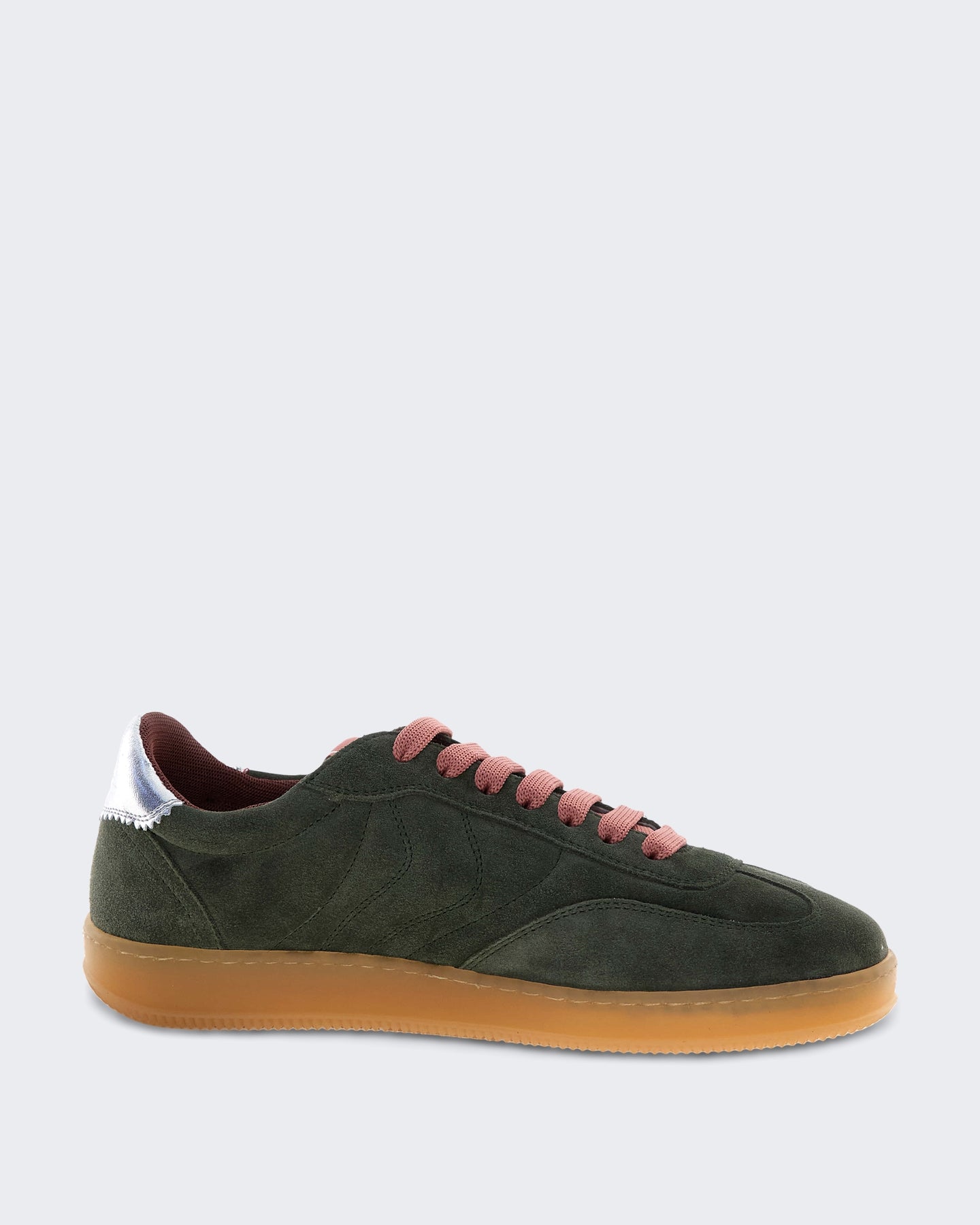 Dames Court sneaker in kaki kleur