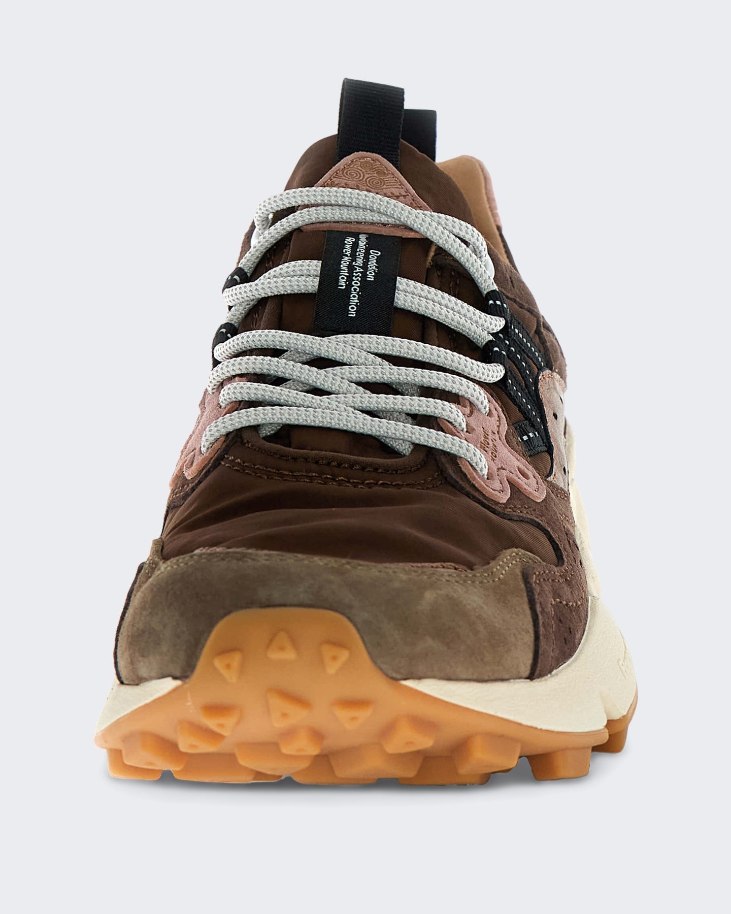 Dames Lage sneaker met veters Bruin